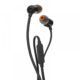 Căști JBL T110 cu telecomandă cu un buton, negru