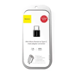 Adaptor Baseus Micro Feminin la Type-C Masculin, Negru