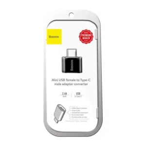 Adaptor Baseus USB Mamă la Type-C Tată Negru, Negru (CATOTG-01)