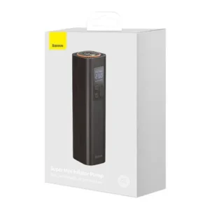 Baseus Car Tool Super Mini Inflator Pompă Anvelope Umflare Rapidă 15sec, 4 Anvelope în 25 Minute, Negru (CRCQ000001)