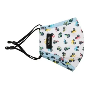 PureMe Mască Reutilizabilă / Ajustabilă pentru Copii 2 buc Filtre N95 în pachet, Tractor Print