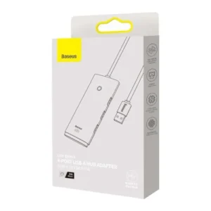 Adaptor Baseus HUB Lite Series 4-în-1 (USB-A la 4xUSB-A 3.0) cablu 0.25m, Black (WKQX030001), Negru