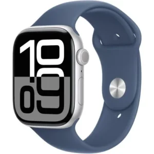 Apple Watch Series 10 GPS 42mm Carcasă Argintie Aluminiu, Blue Cloud Sport Loop MWWD3, Argintiu
