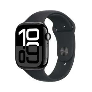 Apple Watch Series 10 GPS 42mm, Carcasă Aluminiu Negru Intens, Brățară Sport Negru Midnight M/L EU, Negru