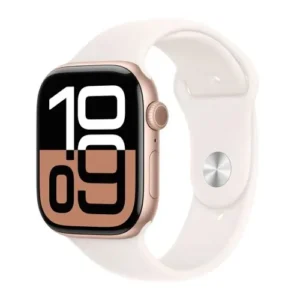Apple Watch Series 10 GPS 46mm, Aur Roz Alu Case, Light Blush Sport Band M/L MWWU3