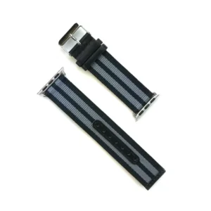 Apple Watch curea din țesătură, 38/40/41 mm, Negru/Gri