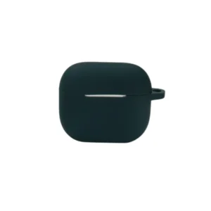 Apple AirPods 3, husă silicon grosime 2.5 mm, Negru-verde închis