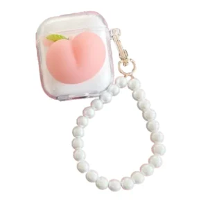 Apple AirPods 3, husă din silicon, Piersică