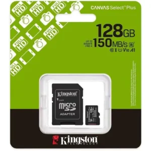 Kingston microSD Canvas Select Plus 128GB, Clasa 10, cu adaptor (SDCS3/128)